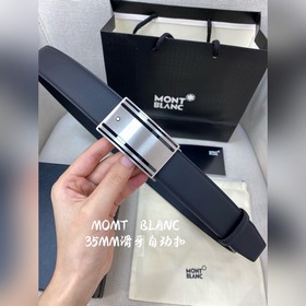 Мужской автоматический ремень Montblanc — ширина 34 мм, застежка 