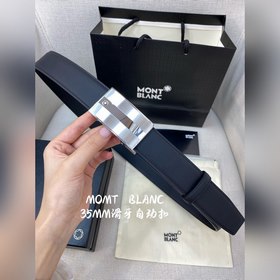 Мужской автоматический ремень Montblanc — ширина 34 мм, высококач