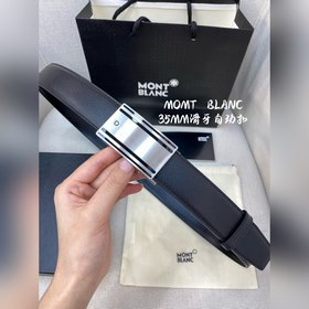 Мужской автоматический ремень Montblanc — ширина 34 мм, высококач