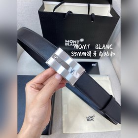 Мужской автоматический ремень Montblanc — ширина 34 мм, высококач