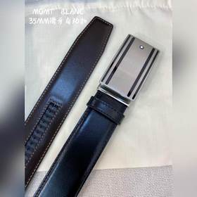 Мужской автоматический ремень Montblanc — ширина 34 мм, застежка