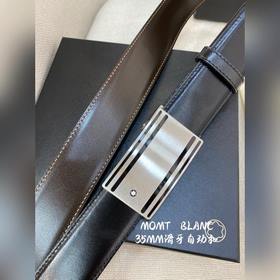Мужской автоматический ремень Montblanc — ширина 34 мм, застежка 