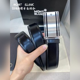 Мужской автоматический ремень Montblanc — ширина 34 мм, застежка 