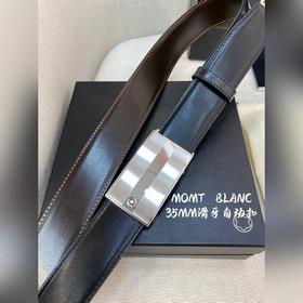 Мужской автоматический ремень Montblanc — ширина 34 мм, застежка 