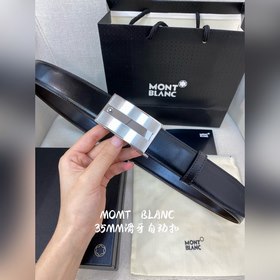 Мужской автоматический ремень Montblanc — ширина 34 мм, застежка 