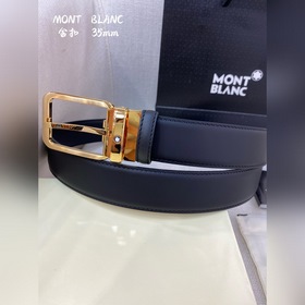 Montblanc, ширина 3,5 см, изготовлен из кожи верхнего слоя с тисн
