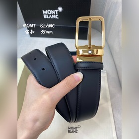 Montblanc, ширина 3,5 см, изготовлен из кожи верхнего слоя с тисн