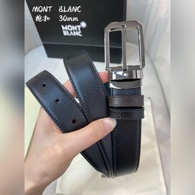 Montblanc, ширина 3,0 см, из кожи верхнего слоя, высококачественн
