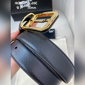 Montblanc, ширина 3,0 см, из кожи верхнего слоя, высококачественн