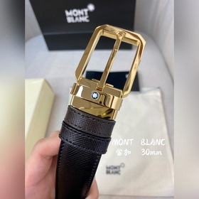 Montblanc, ширина 3,0 см, из кожи верхнего слоя, высококачественн