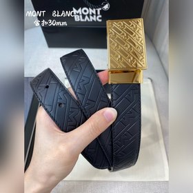 Montblanc, ширина 3,5 см, изготовлен из кожи верхнего слоя с тисн