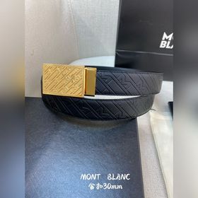 Montblanc, ширина 3,5 см, изготовлен из кожи верхнего слоя с тисн