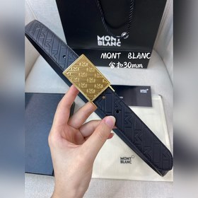 Montblanc, ширина 3,5 см, изготовлен из кожи верхнего слоя с тисн