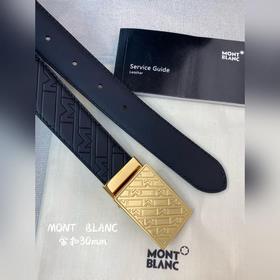 Montblanc, ширина 3,5 см, изготовлен из кожи верхнего слоя с тисн