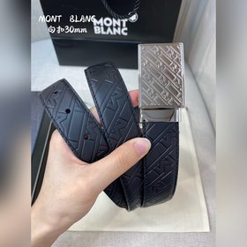Montblanc, ширина 3,0 см, из кожи верхнего слоя с тиснением, высо