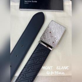 Montblanc, ширина 3,5 см, из кожи верхнего слоя с тиснением, высо