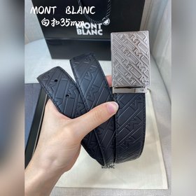 Montblanc, ширина 3,5 см, из кожи верхнего слоя с тиснением, высо