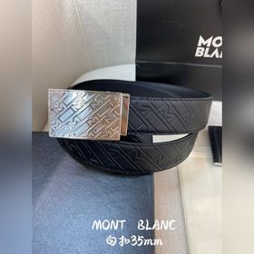 Montblanc, ширина 3,5 см, из кожи верхнего слоя с тиснением, высо