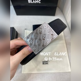 Montblanc, ширина 3,5 см, из кожи верхнего слоя с тиснением, высо