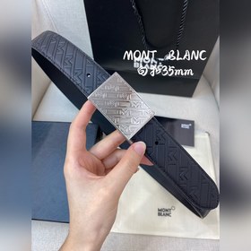 Montblanc, ширина 3,5 см, из кожи верхнего слоя с тиснением, высо