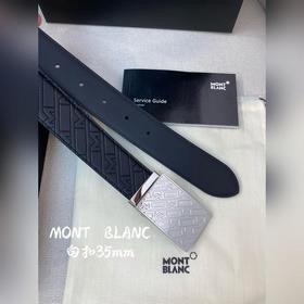 Montblanc, ширина 3,5 см, из кожи верхнего слоя с тиснением, высо