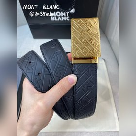 Montblanc, ширина 3,5 см, изготовлен из кожи верхнего слоя с тисн