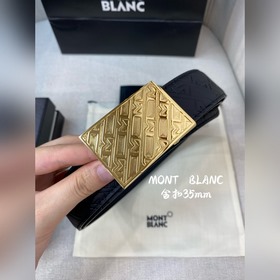 Montblanc, ширина 3,5 см, изготовлен из кожи верхнего слоя с тисн