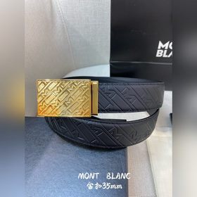 Montblanc, ширина 3,5 см, изготовлен из кожи верхнего слоя с тисн