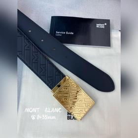 Montblanc, ширина 3,5 см, изготовлен из кожи верхнего слоя с тисн