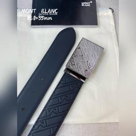 Montblanc, ширина 3,5 см, из кожи верхнего слоя с тиснением, высо