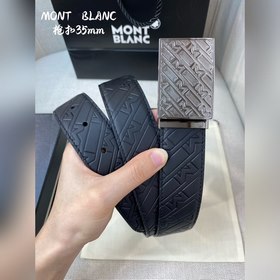 Montblanc, ширина 3,5 см, из кожи верхнего слоя с тиснением, высо