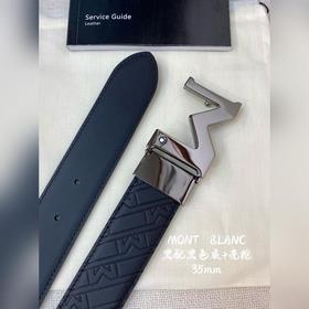 Montblanc, ширина 3,5 см, из кожи верхнего слоя с тиснением, высо