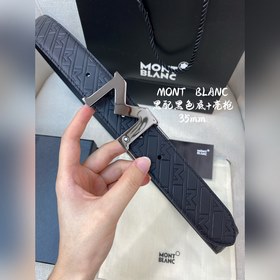 Montblanc, ширина 3,5 см, из кожи верхнего слоя с тиснением, высо