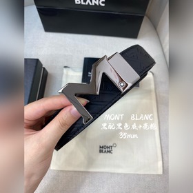 Montblanc, ширина 3,5 см, из кожи верхнего слоя с тиснением, высо