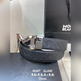 Montblanc, ширина 3,5 см, из кожи верхнего слоя с тиснением, высо