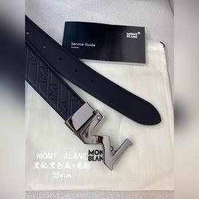 Montblanc, ширина 3,5 см, из кожи верхнего слоя с тиснением, высо