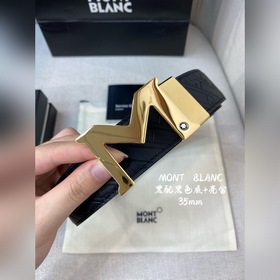 Montblanc, ширина 3,5 см, из кожи первого слоя с тиснением, высок