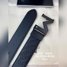 Montblanc, ширина 3,5 см, изготовлен из кожи первого слоя с тисне