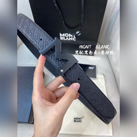 Montblanc, ширина 3,5 см, изготовлен из кожи первого слоя с тисне