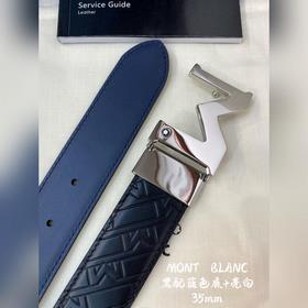Montblanc, ширина 3,5 см, изготовлен из кожи первого слоя с тисне