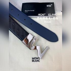 Montblanc, ширина 3,5 см, изготовлен из кожи первого слоя с тисне