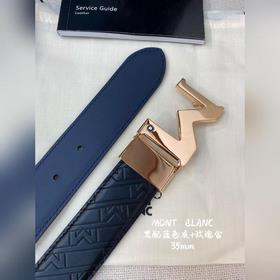 Montblanc, ширина 3,5 см, изготовлен из кожи верхнего слоя с тисн