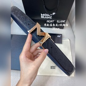 Montblanc, ширина 3,5 см, изготовлен из кожи верхнего слоя с тисн