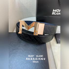 Montblanc, ширина 3,5 см, изготовлен из кожи верхнего слоя с тисн