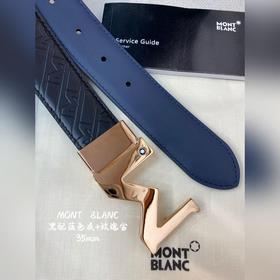 Montblanc, ширина 3,5 см, изготовлен из кожи верхнего слоя с тисн
