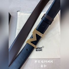 Montblanc, ширина 3,5 см, из кожи верхнего слоя, высококачественн