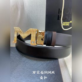Montblanc, ширина 3,5 см, из кожи верхнего слоя, высококачественн