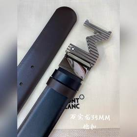 Montblanc, ширина 3,5 см, из кожи верхнего слоя, высококачественн
