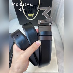 Montblanc, ширина 3,5 см, из кожи верхнего слоя, высококачественн