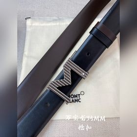 Montblanc, ширина 3,5 см, из кожи верхнего слоя, высококачественн
